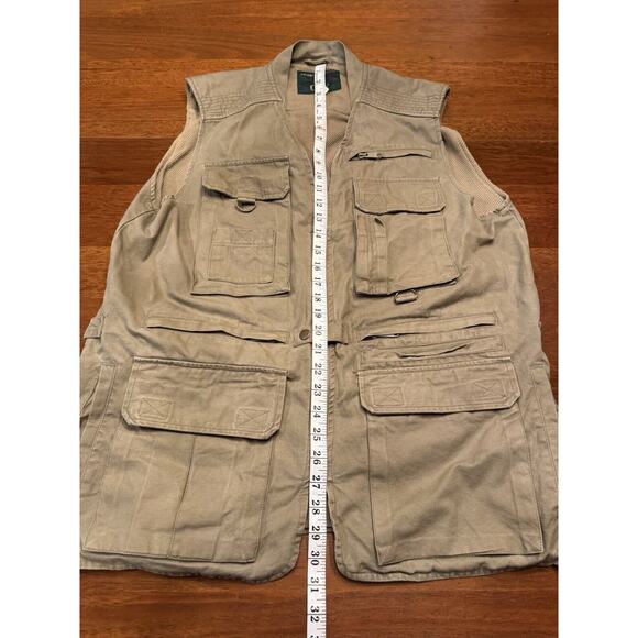 Medium Orvis Safari Photographers Travel Vest Multi Pocket Canvas Mesh Back - Picture 9 of 13